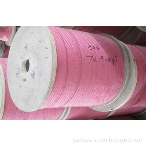 304 / 316 Stainless Steel Wire Rope 7x19 Flexible